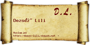 Dezső Lili névjegykártya